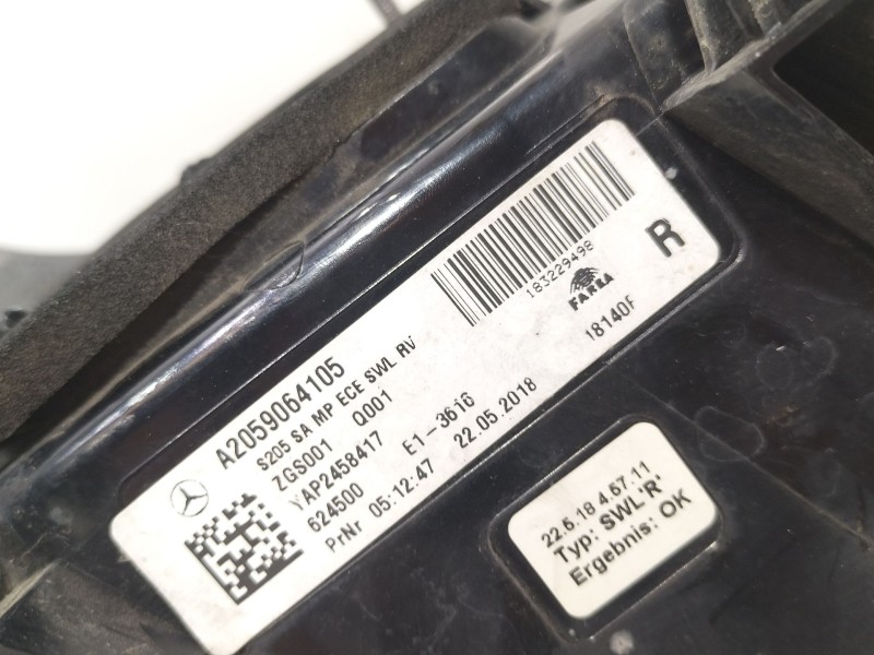 Recambio de piloto trasero derecho para mercedes-benz clase c (w205) c 200 (205.042) referencia OEM IAM A2059064105  