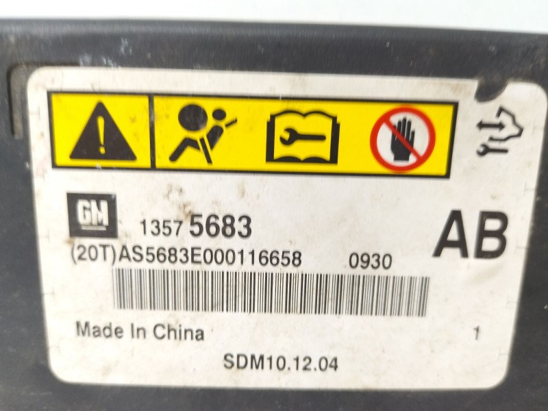 Recambio de centralita airbag para opel astra j (p10) 1.7 cdti (68) referencia OEM IAM 13575683  