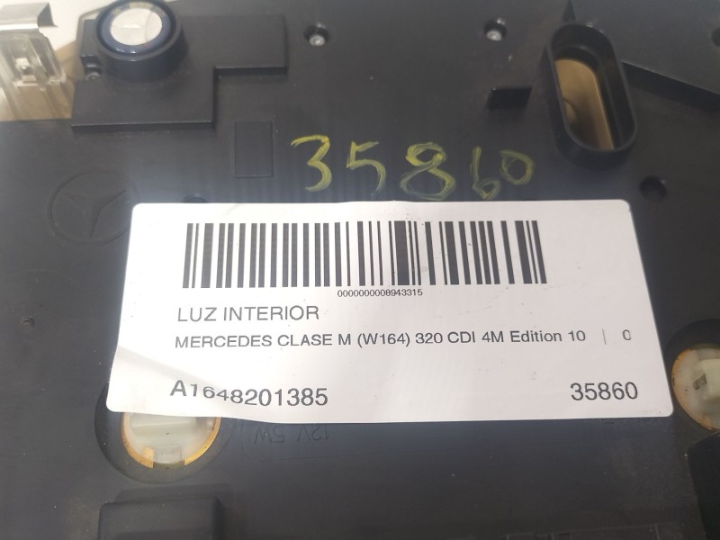 Recambio de luz interior para mercedes-benz clase m (w164) 320 / 350 cdi (164.122) referencia OEM IAM A1648201385  
