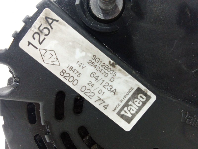 Recambio de alternador para dacia dokker furgón/monospace 1.5 dci 75 / blue dci 75 (fejw, feah) referencia OEM IAM 8200022774  