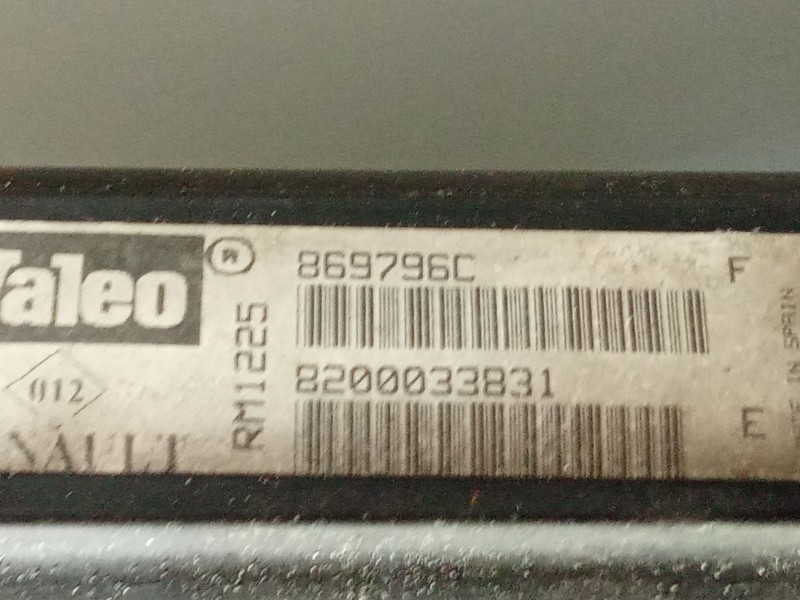 Recambio de radiador agua para dacia dokker furgón/monospace 1.5 dci 75 / blue dci 75 (fejw, feah) referencia OEM IAM 8200033831