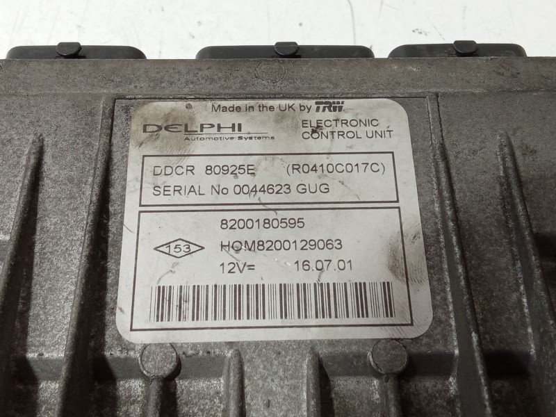 Recambio de centralita motor uce para renault clio ii (bb_, cb_) 1.5 dci (b/cb07) referencia OEM IAM 8200180595  