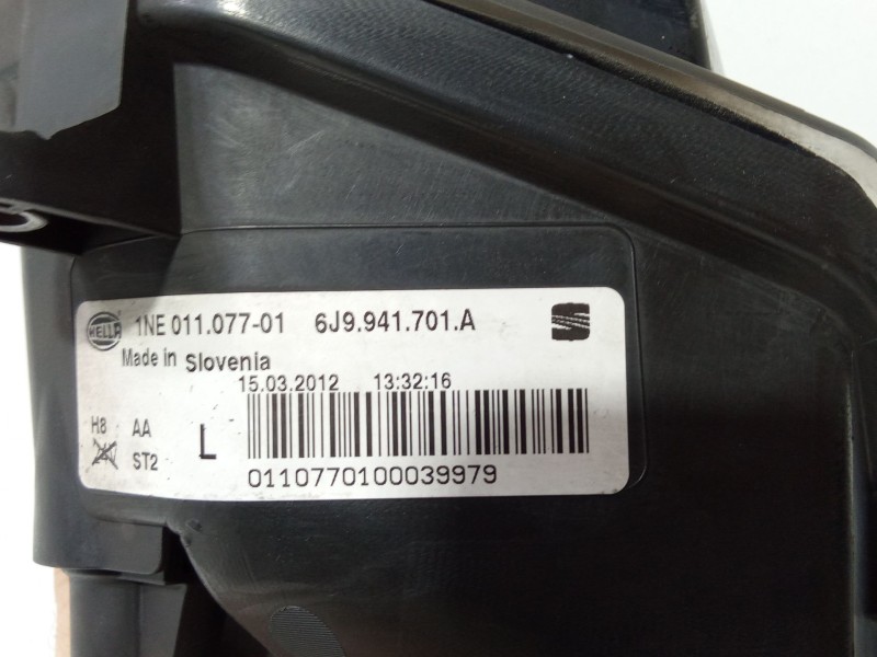 Recambio de faro antiniebla izquierdo para seat ibiza iv sc (6j1, 6p5) 1.2 referencia OEM IAM 6J9941701A  