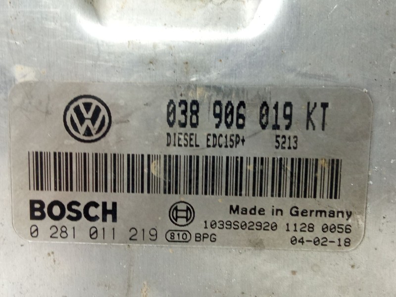 Recambio de centralita motor uce para seat ibiza (6l1) 1.9 tdi referencia OEM IAM 038906019KT  