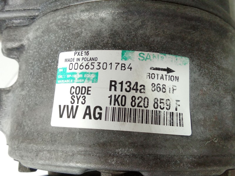 Recambio de compresor aire acondicionado para volkswagen passat b6 (3c2) 2.0 tdi referencia OEM IAM 1K0820859F  