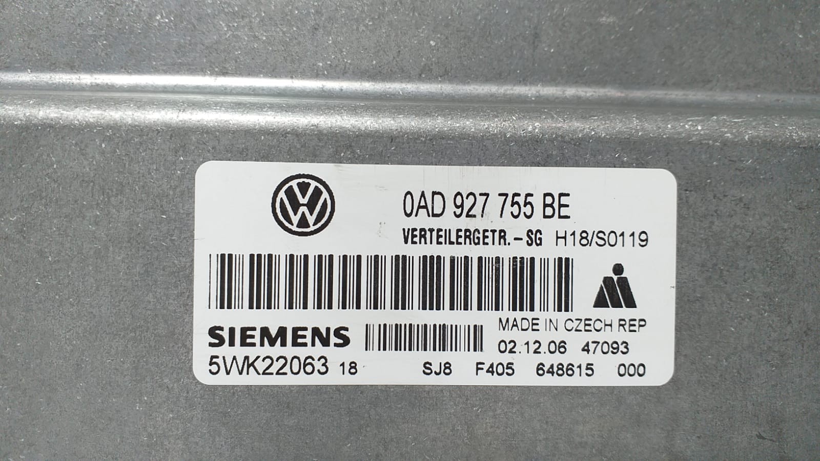 0AD927755BE AUTOMATIKGETRIEBE STEUERGERÄT / 64260 / 158834 FÜR VOLKSWAGEN TOUAR - Bild 5 von 8