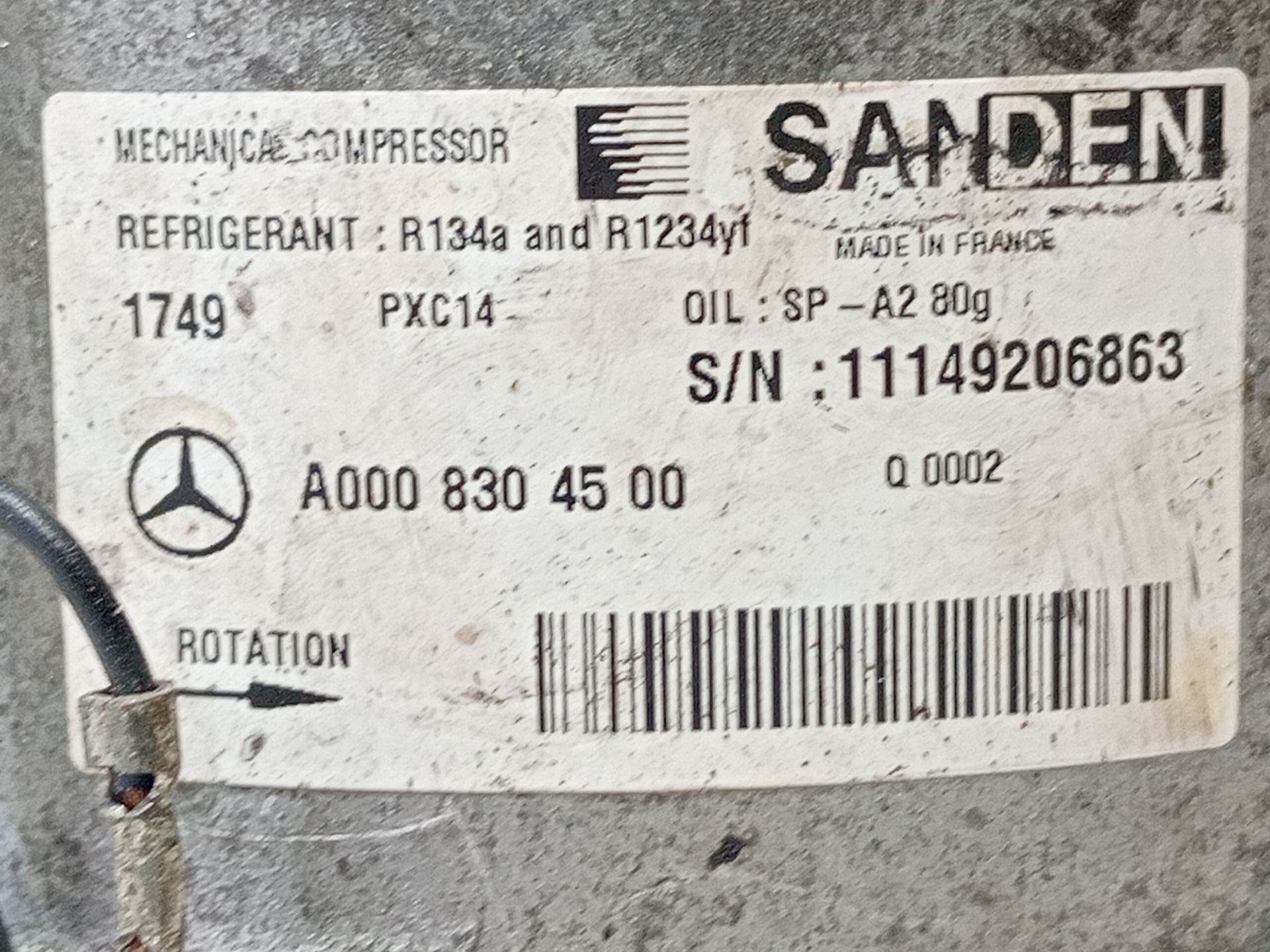 A0008304500 KLIMAKOMPRESSOR / 183738 FÜR MERCEDES-BENZ CLASE C W205 - Bild 6 von 10